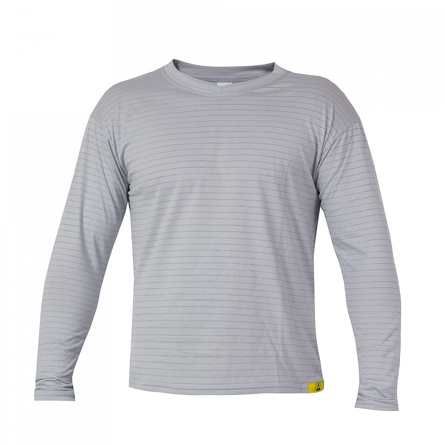 Tričko PXT Antistatic wear šedé dlouhý rukáv "V" 160 g/m2, vel. XL - Obrázek Tričko PXT Antistatic wear šedé dlouhý rukáv "V" 160 g/m2, vel. XL - Obrázek